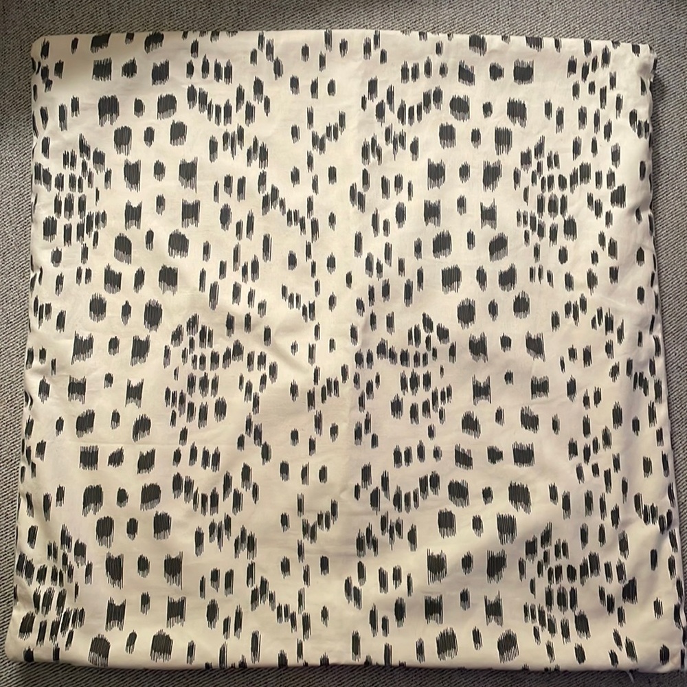 Cream and Black 22” Pillow Covers with Zippers (double sided)